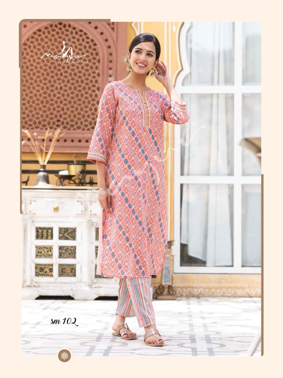 Mayur Sue Mue Fancy Ethnic Wear Rayon Printed Designer Kurti With Pant Collection
